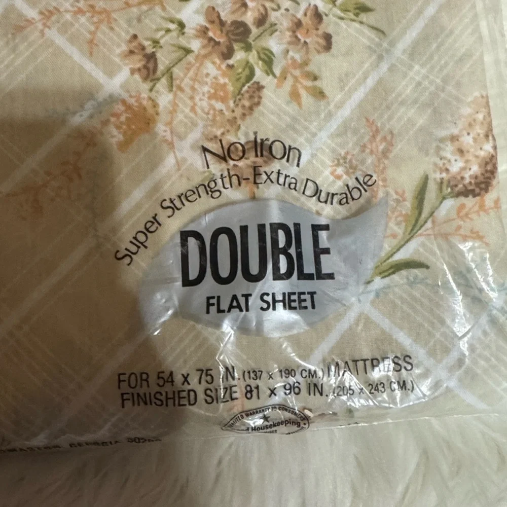 Vintage Thomaston New Era Double Flat sheet No Iron New in package Made in USA